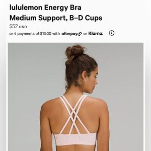 Lululemon Energy Bra in Nude